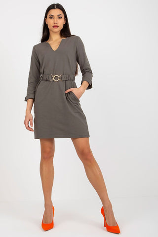 Och Bella Belted Mini Dress With Pockets - Hot Girl Apparel