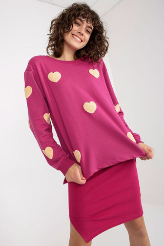 Fancy Ribbed Midi Dress and Heart Sweater Set - Hot Girl Apparel