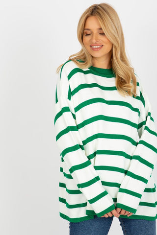 Rue Paris Bold Stripes Oversized Sweater