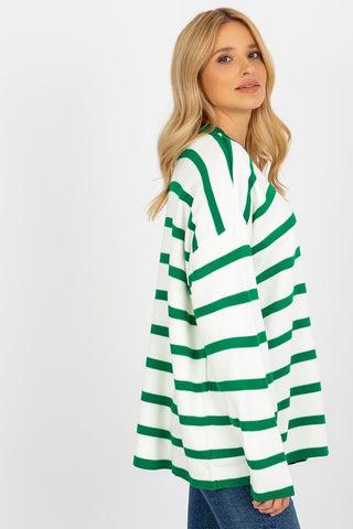 Rue Paris Bold Stripes Oversized Sweater