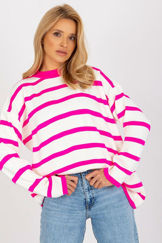 Rue Paris Bold Stripes Oversized Sweater