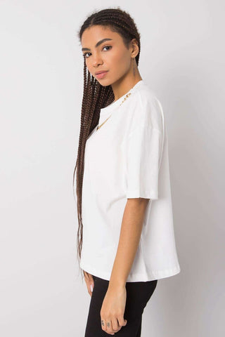 Rue Paris Chainlink Accent Cotton Tee