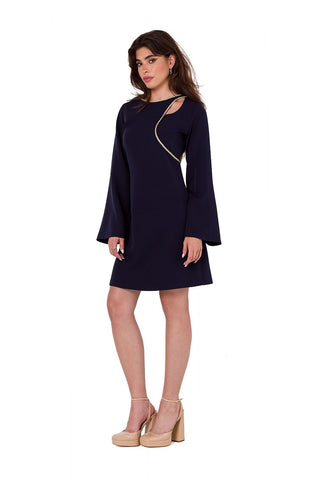 Makover Your Grace Cutout Detail Long Sleeve Mini Dress