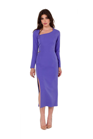 Makover Your Grace Chain Detail Long Sleeve Midi Dress