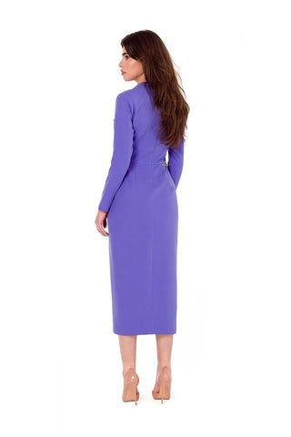 Makover Your Grace Chain Detail Long Sleeve Midi Dress