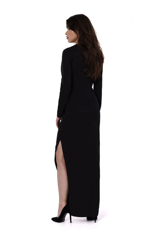 Makover Your Grace Chain Detail Long Sleeve Midi Dress