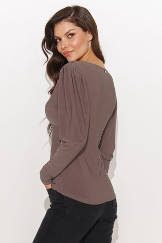 Numinou Twisted V Neck Long Sleeve Top