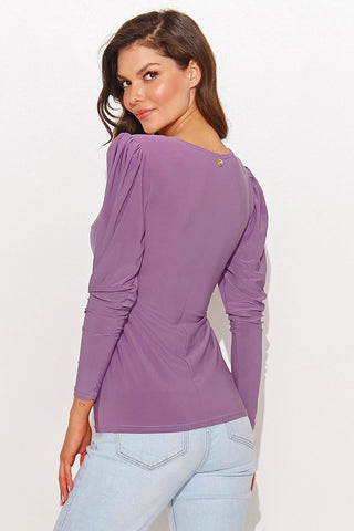 Numinou Twisted V Neck Long Sleeve Top