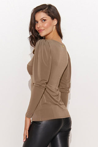 Numinou Twisted V Neck Long Sleeve Top