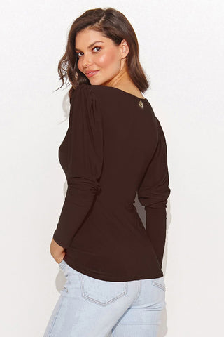 Numinou Twisted V Neck Long Sleeve Top