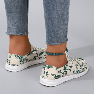 Hot Girl Green Ivy Printed Round Toe Sneakers - Hot Girl Apparel
