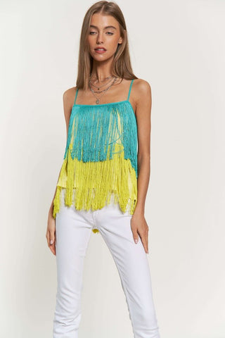 Hot Girl So Fetch Fringe Layered Cami Top