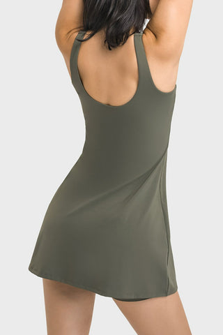 Hot Girl Like Skin Active Tank Dress with Built In Shorts