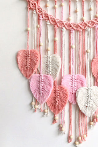 HGA Macrame Leaf Fringe Wall Hanging - Hot Girl Apparel