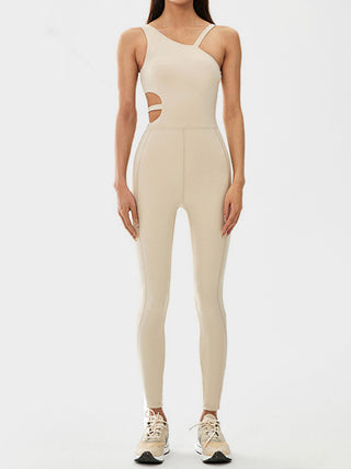 Hot Girl Cutout Asymmetrical Active Jumpsuit - Hot Girl Apparel