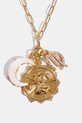 HGA Zodiac Moon Pendant Necklace