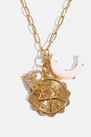 HGA Zodiac Moon Pendant Necklace