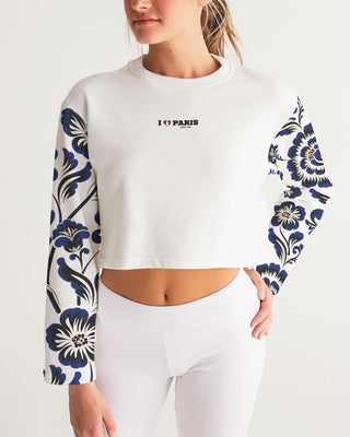 Hot Girl LOVE PARIS Cropped Coquette Sweatshirt