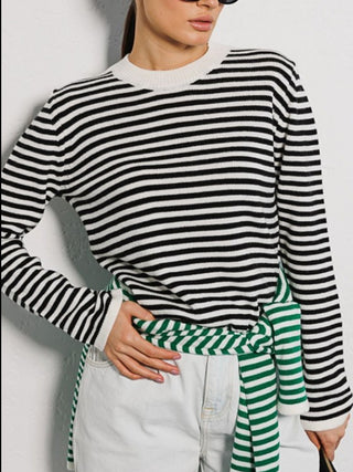 Hot Girl Selma Striped Crewneck Sweater