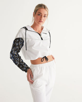 Hot Girl LOVE PARIS Women's Print Cropped Windbreaker