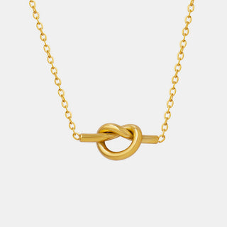 HGA 18K Gold-Plated Knot Necklace - Hot Girl Apparel