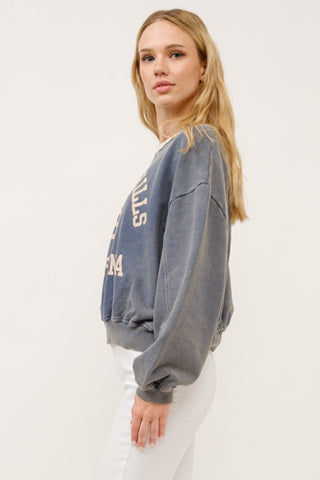 Hot Girl And The Why BEVERLY HILLS 92 CALIFORNIA Cropped Sweatshirt