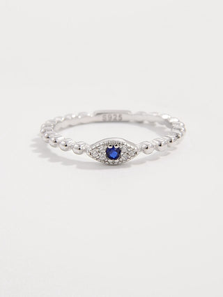 Hot Girl Sterling Silver Evil Eye Ring