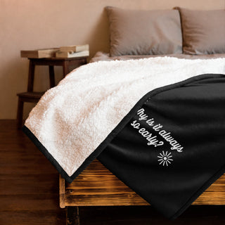 Cozy Bliss Premium Embroidered Sherpa Blanket - Hot Girl Apparel