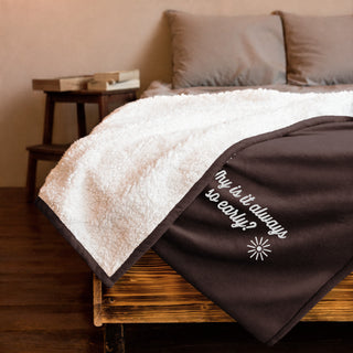 Cozy Bliss Premium Embroidered Sherpa Blanket - Hot Girl Apparel