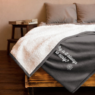 Cozy Bliss Premium Embroidered Sherpa Blanket - Hot Girl Apparel