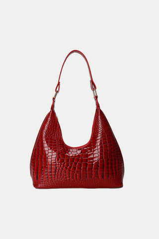 Hot Girl Snakeskin Textured Shoulder Bag