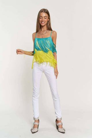 Hot Girl So Fetch Fringe Layered Cami Top