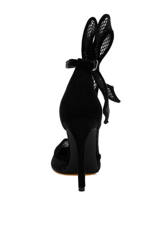 Hot Girl X London Rag Regenta Big Bow Detail Stiletto Sandals