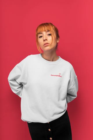 Hot Girl Killer Organic Embroidered Sweatshirt - Hot Girl Apparel
