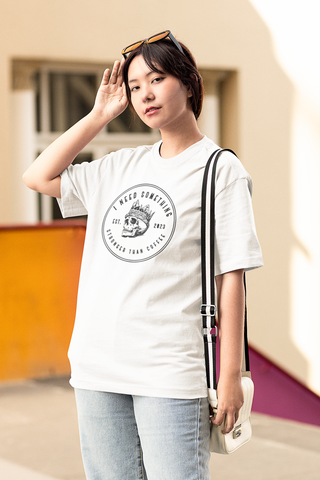 Hot Girl Stronger Than Coffee Garment-Dyed Oversized Graphic T-Shirt