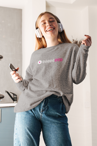 Hot Girl Love Song Organic Embroidered Sweatshirt - Hot Girl Apparel