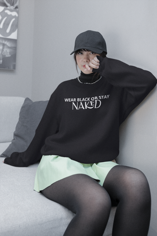Hot Girl Black or Naked Organic Embroidered Sweatshirt - Hot Girl Apparel
