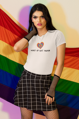 Hot Girl Woke Up Gay Again Organic Cotton T-shirt - Hot Girl Apparel