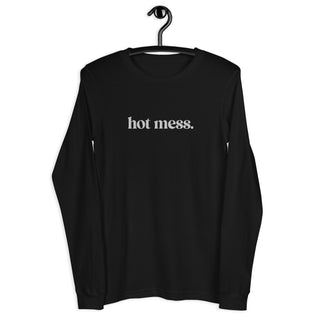 Hot Girl Hot Mess Embroidered Long Sleeve Tee - Hot Girl Apparel