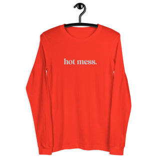 Hot Girl Hot Mess Embroidered Long Sleeve Tee - Hot Girl Apparel