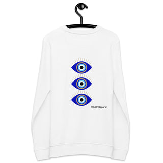 Hot Girl Evil Eye Organic Embroidered Sweatshirt - Hot Girl Apparel