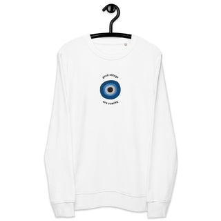 Hot Girl Evil Eye Organic Embroidered Sweatshirt - Hot Girl Apparel