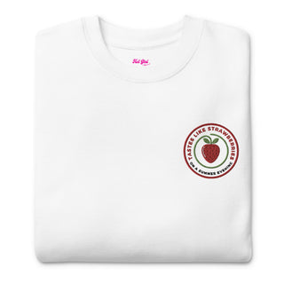 Hot Girl Strawberry Embroidered Premium Sweatshirt - Hot Girl Apparel