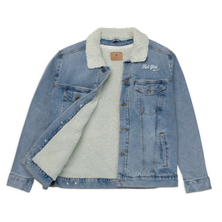 Hot Girl Denim Sherpa Jacket - Hot Girl Apparel