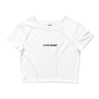 Hot Girl LOVE Money Women’s Embroidered Cropped Tee - Hot Girl Apparel