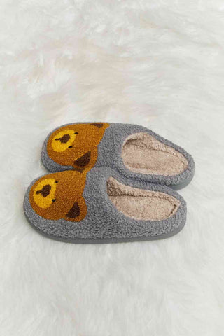 Hot Girl Teddy Bear Print Plush Slide Slippers - Hot Girl Apparel