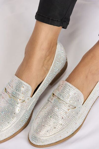 Hot Girl Belle Bling Rhinestone Flats - Hot Girl Apparel