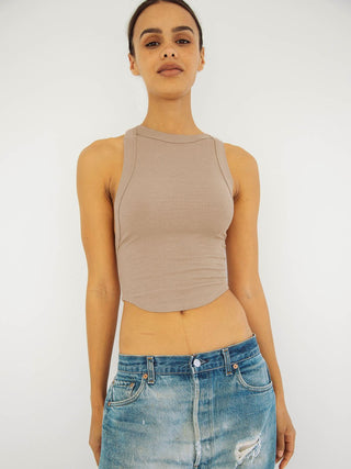 Hot Girl Basic Bae Halter Neck Ribbed Cropped Top - Hot Girl Apparel