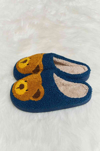 Hot Girl Teddy Bear Print Plush Slide Slippers - Hot Girl Apparel