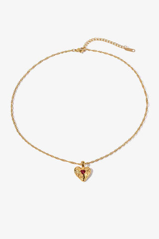 Gold Heart Pendant Necklace - Hot Girl Apparel